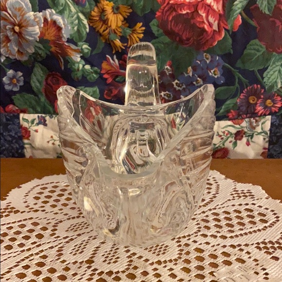 Magnificent large crystal swan bowl - Picture 6 of 8